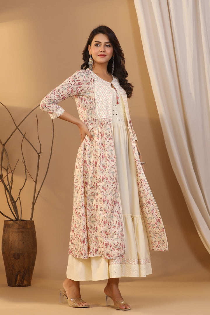 Printed Cotton Double Layered Kurti