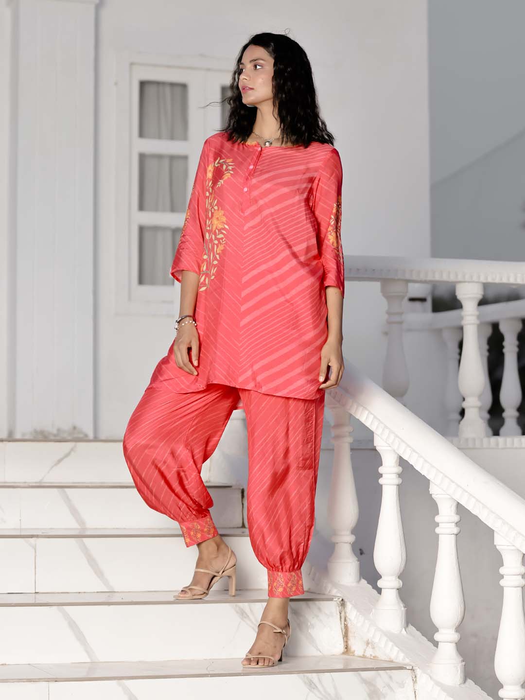 Printed Muslin Kurti With Pants