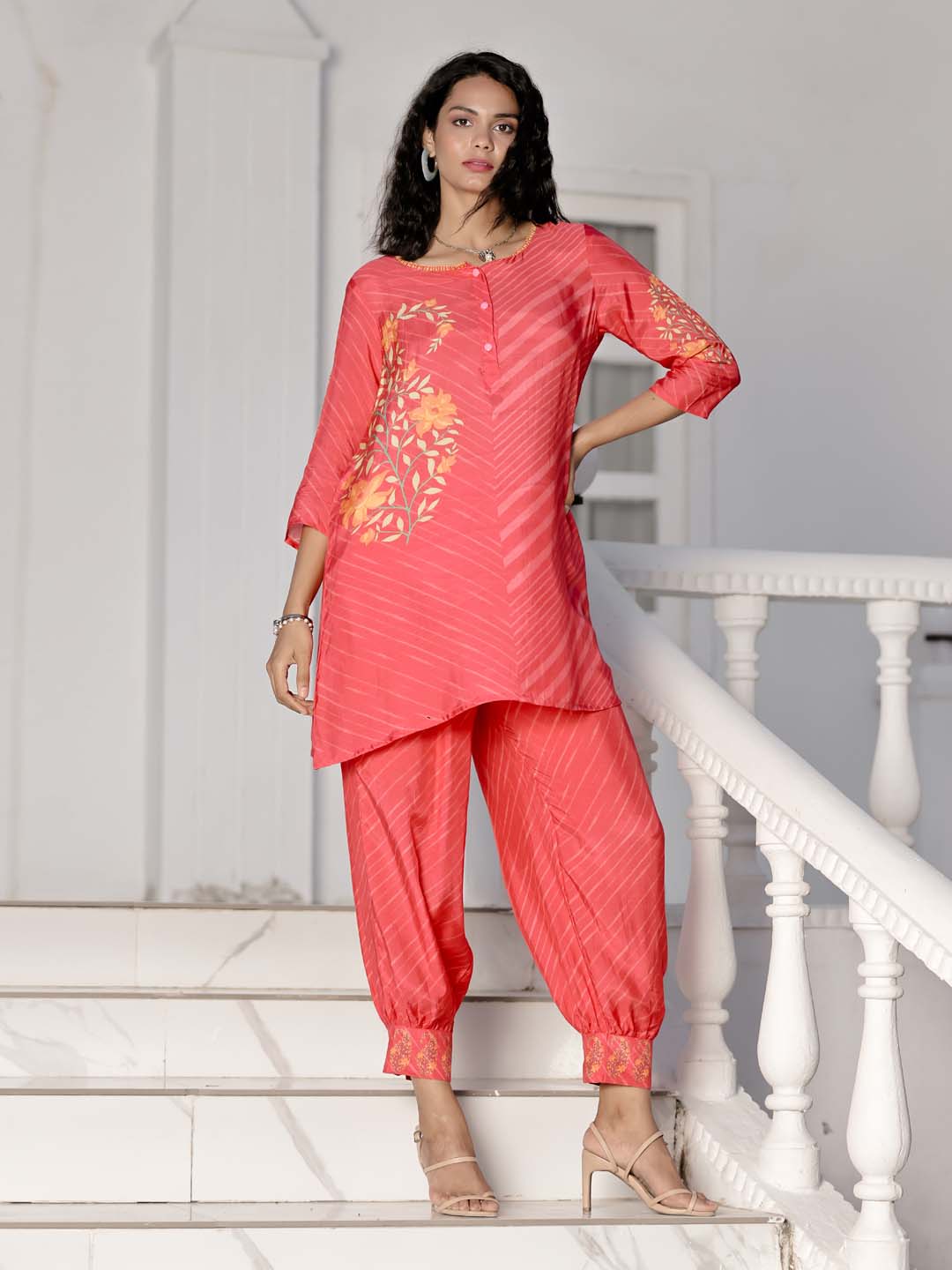 Printed Muslin Kurti With Pants
