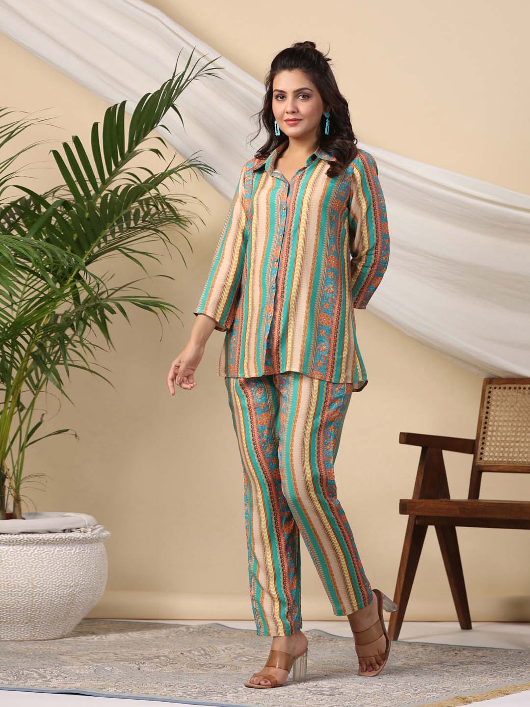 Printed Muslin Kurti With Pants